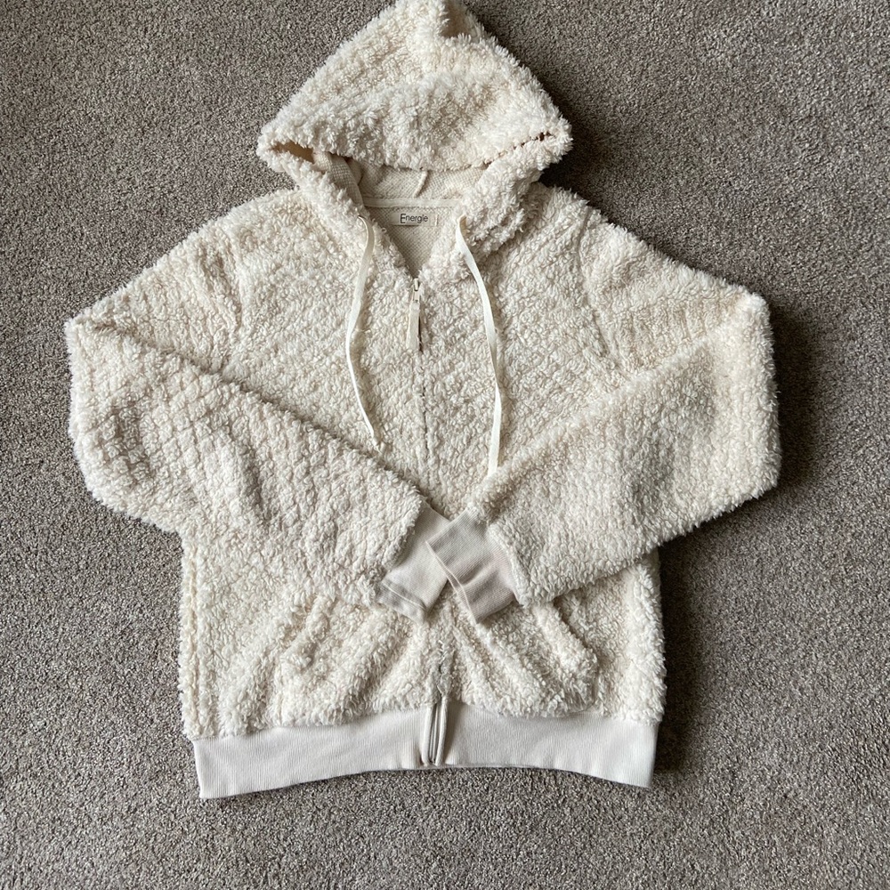 Soft, Fuzzy Athleisure Hoodie - Size L (Energie Brand)